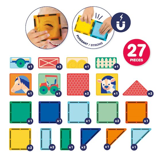 Ludi Panneau Magnetic Multicolore  Ludi Panneau Magnetic Multicolore