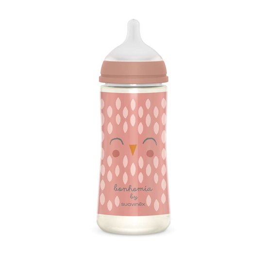 Suavinex Biberon Bonhomia avec tétine Sxpro L Rose 360 Ml