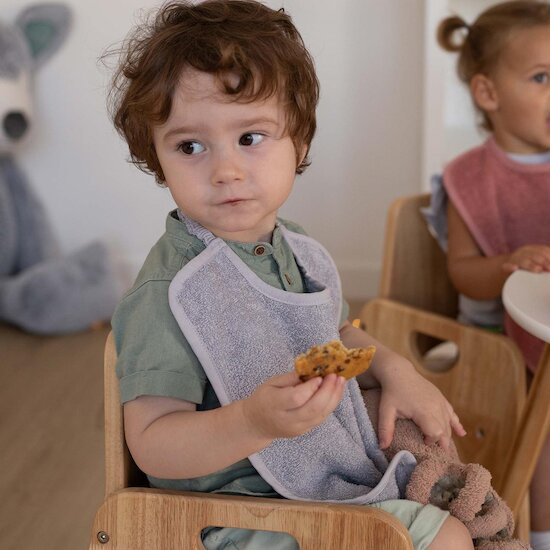 Trois Kilos Sept Bavoir maternelle Gris 30x38 cm Trois Kilos Sept Bavoir maternelle Gris 30x38 cm