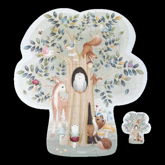 Little Dutch Puzzle de sol en carton FSC  Forest Friends 
