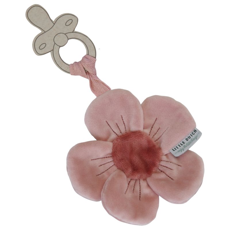 LITTLE DUTCH - Doudou pour sucette Flowers et Butterflies ROSE Little Dutch