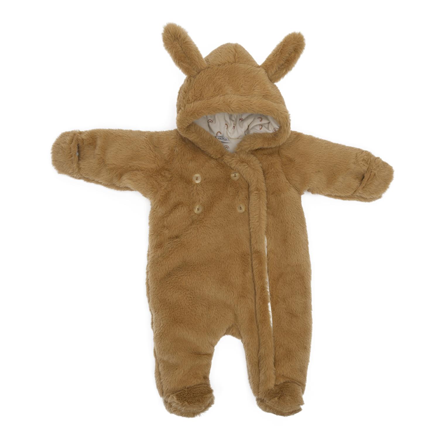 Combi pilote lapin fausse fourrure angora MARRON BB&Co