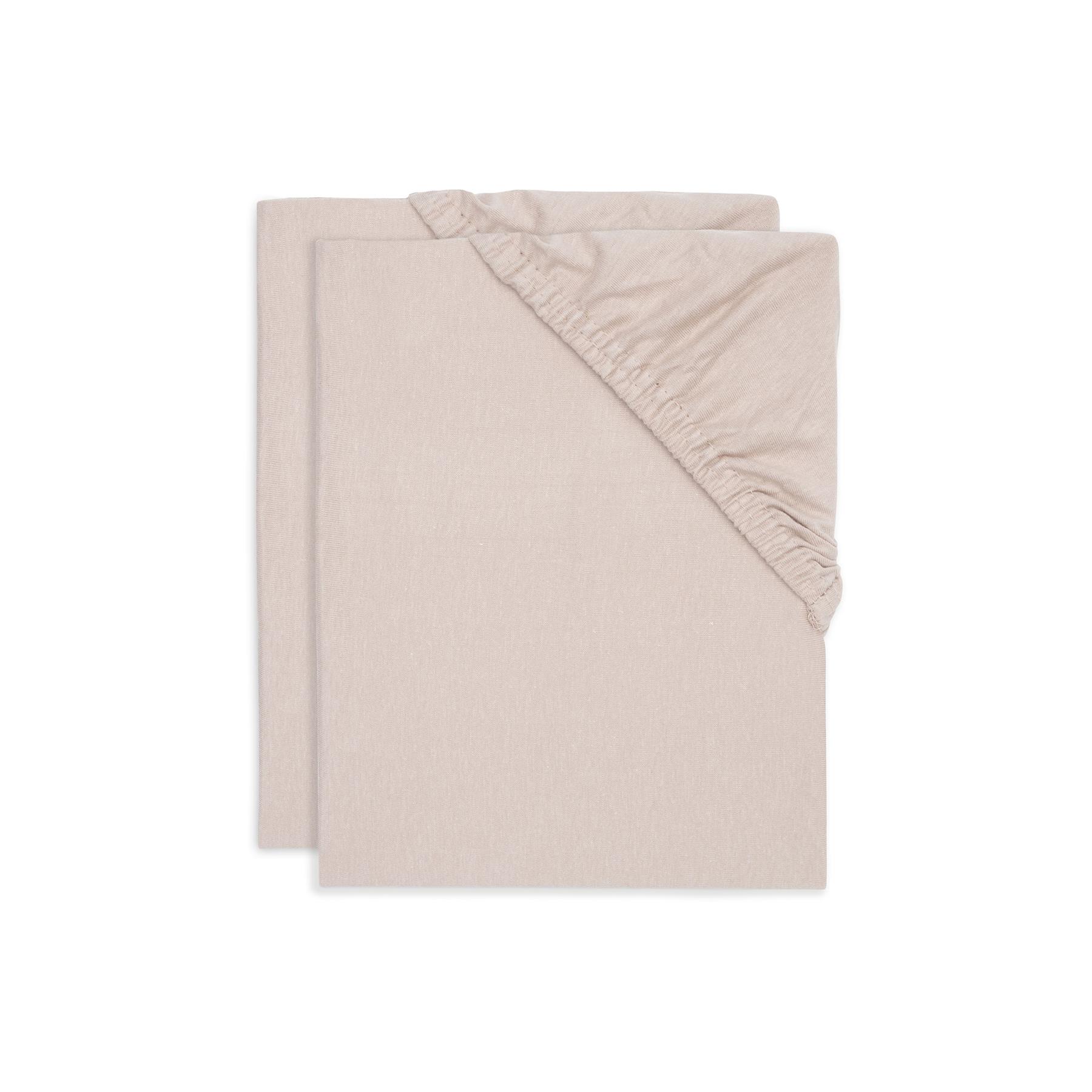 Jollein - Lot de 2 draps housse jersey ROSE Jollein
