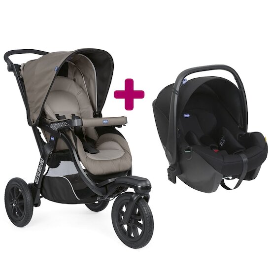 Chicco Pack poussette Duo Activ3 Siège auto KORY dark beige  