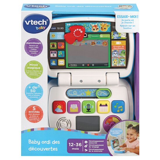 Vtech Baby Ordinateur Baby ordi des découvertes Multicolore  Vtech Baby Ordinateur Baby ordi des découvertes Multicolore