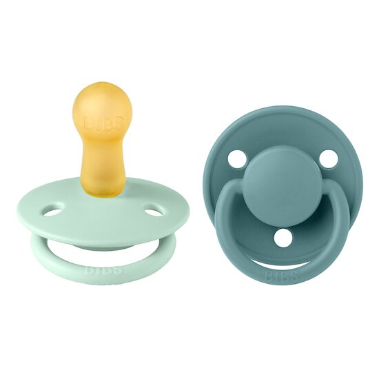 BIBS Tétines De Lux 2 Pack Silicone Nordic Mint/Island Sea 