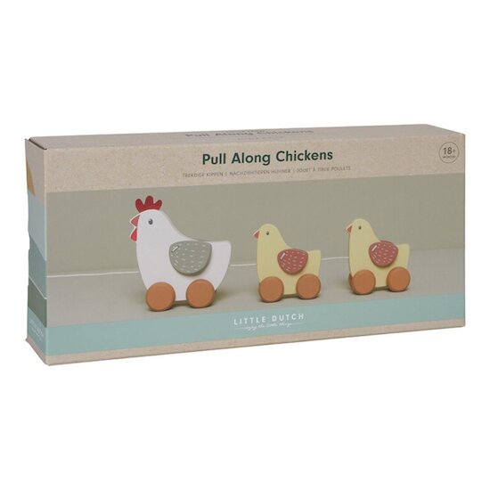 Little Dutch Jouet à tirer poule en bois FSC Little Farm  Little Dutch Jouet à tirer poule en bois FSC Little Farm