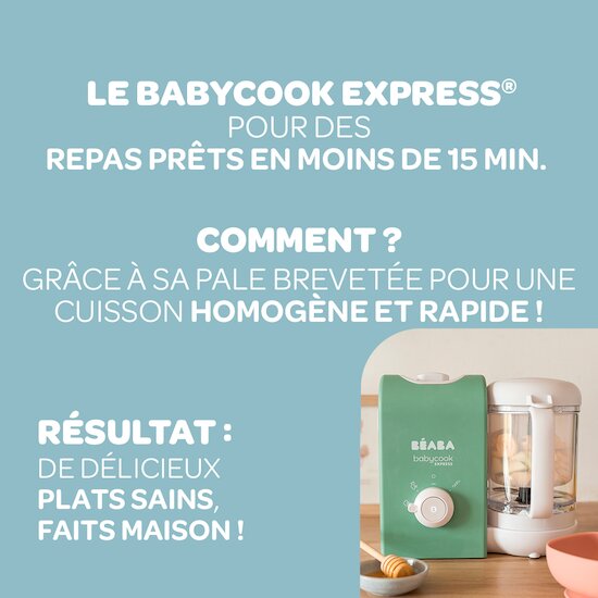 Béaba Robot multifonction Babycook Express Vert Sauge   Béaba Robot multifonction Babycook Express Vert Sauge