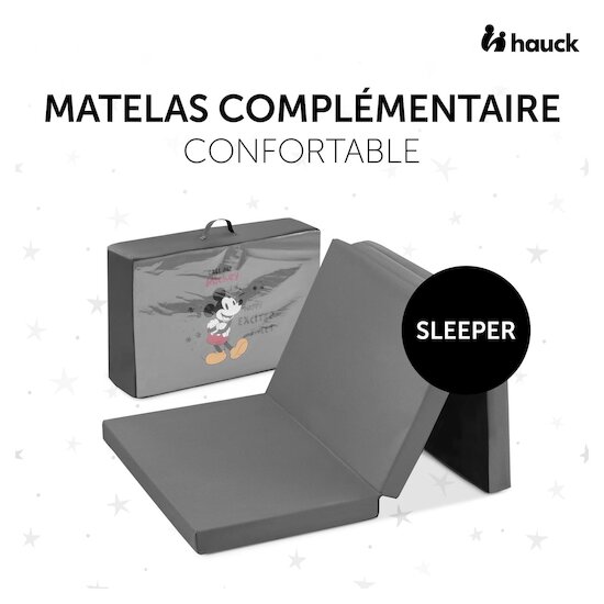 Hauck Matelas Nomade Pour Lit Parapluie Sleeper Mickey Mouse Grey 0 - 36 mois