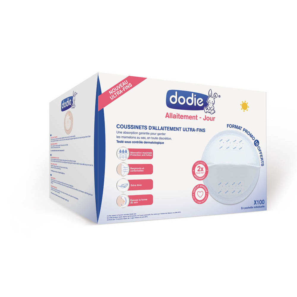 Coussinets allaitement ultra-fins Jour BLANC Dodie