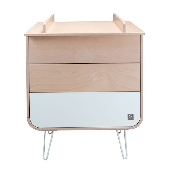 Sauthon Original Commode pieds fil Galopin Hêtre Vernis - Blanc  Sauthon Original Commode pieds fil Galopin Hêtre Vernis - Blanc