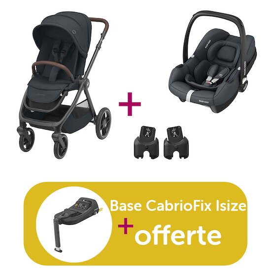 MAXI COSI Kit repas pour transat Alba, chaise haute bébé avec tablette +  housse de protection Beyond Graphite, de 6 mois a 3 ans