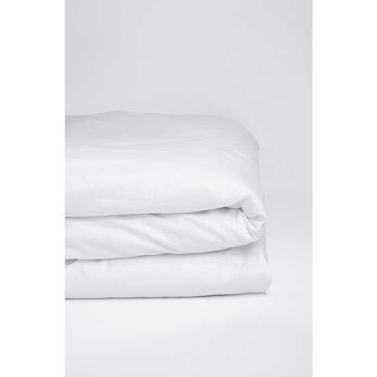 Kadolis Housse de couette bébé unie en coton bio Blanc 100x140 cm
