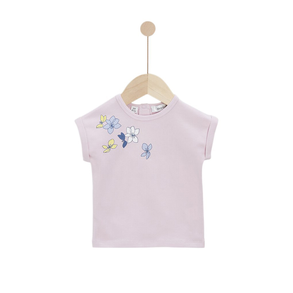 Marèse - Tee-shirt Manches courtes la saison des lilas ROSE Marèse