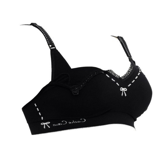 Cache cœur Brassière d'allaitement Seamless Noir Noir S