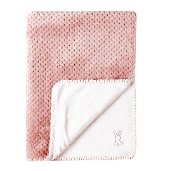 Nattou Lapidou Couverture pineapple Supersoft Rose / Blanc 75x100 cm