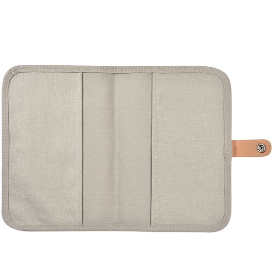 Béaba Protège carnet de santé canvas gris perle  Béaba Protège carnet de santé canvas gris perle
