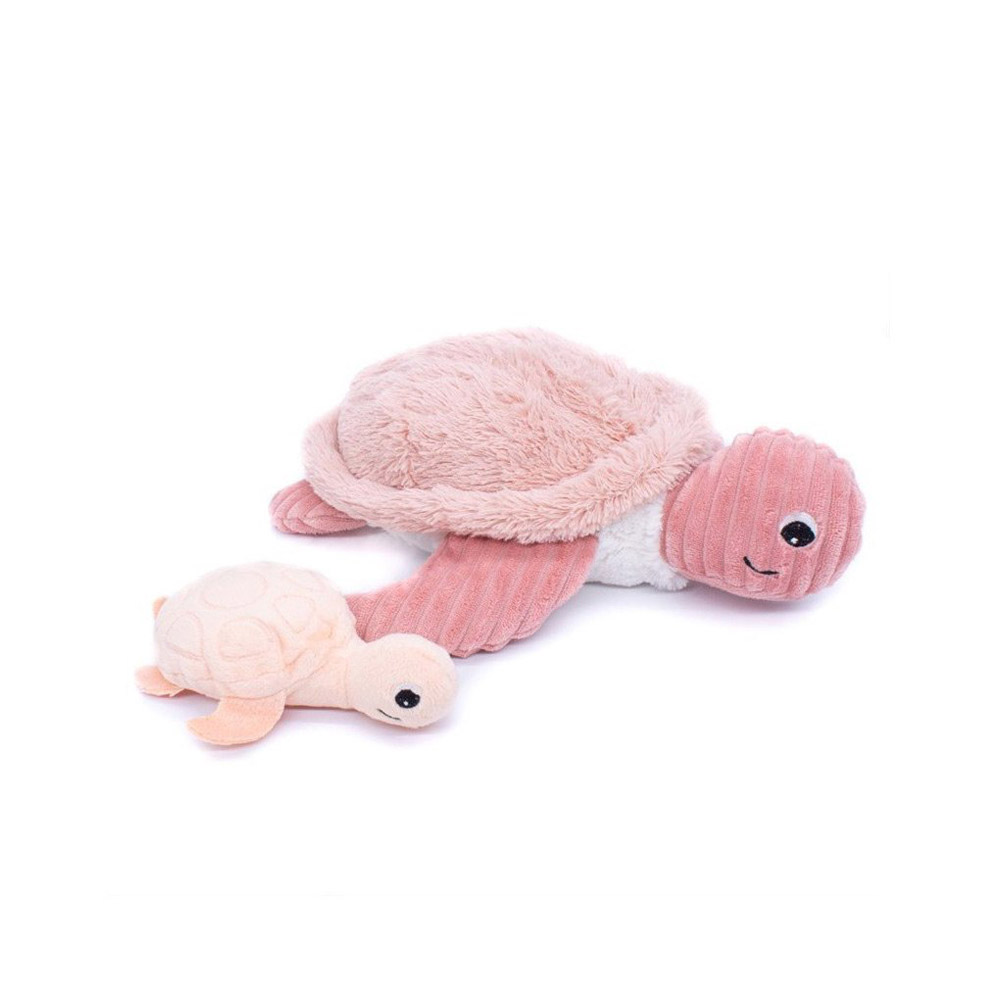 Peluche Ptipotos Tortue Maman/Bébé ROSE Les Déglingos