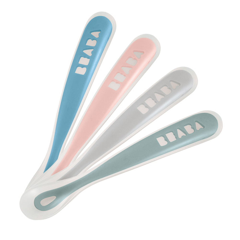 Beaba - 4 cuillères Soft silicone MULTICOLORE Béaba
