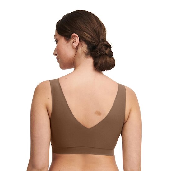 Chantelle Brassière Sans Armatures Col V Cocoa  Chantelle Brassière Sans Armatures Col V Cocoa