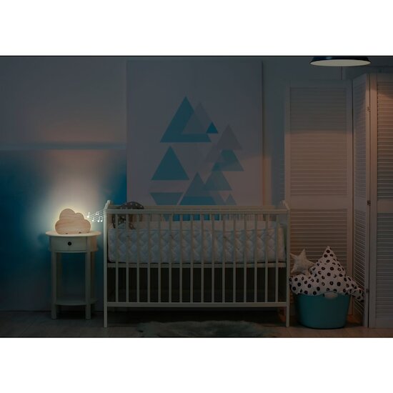 COLORLIGHT Veilleuse et Enceinte musicale en bois Nuage  COLORLIGHT Veilleuse et Enceinte musicale en bois Nuage