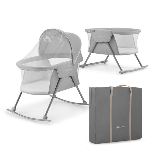 Kinderkraft Lit bébé 3en1 Lovi Gris 