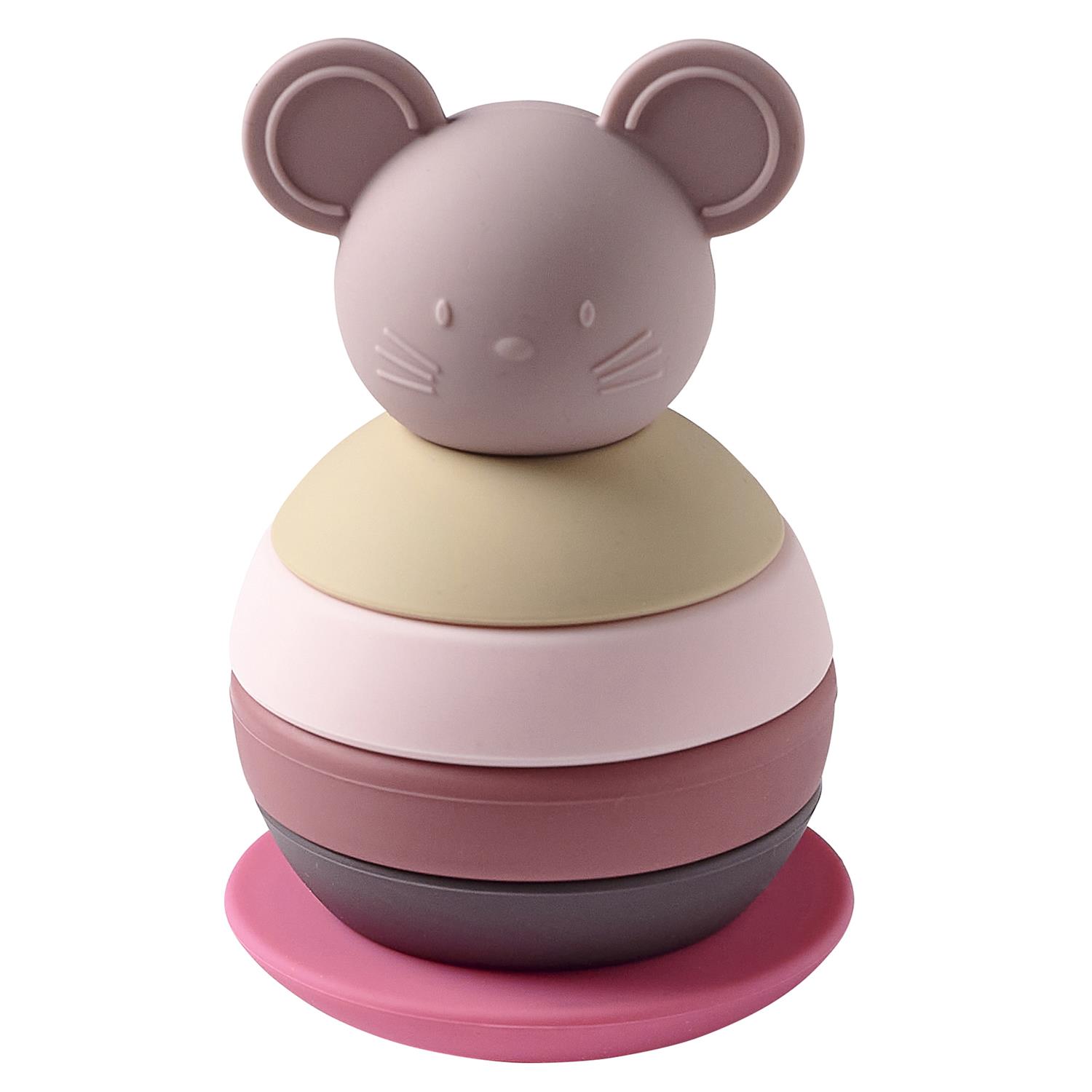 Nattou - Culbuto empilable souris ROSE Nattou