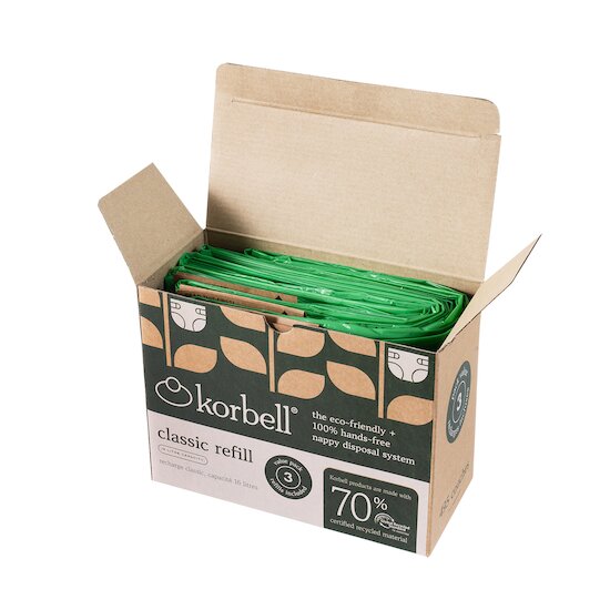 Korbell Pack de 3 recharges Classique Bleu 16 L