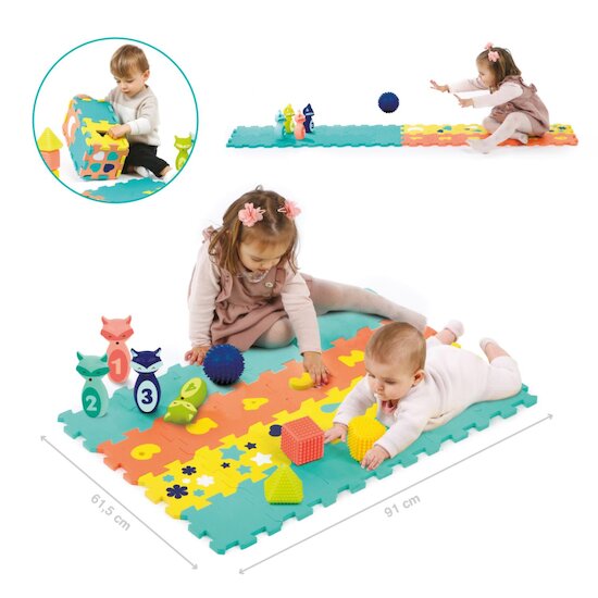 Ludi Coffret d'activites tapis, quilles, formes Multicolore 10 mois