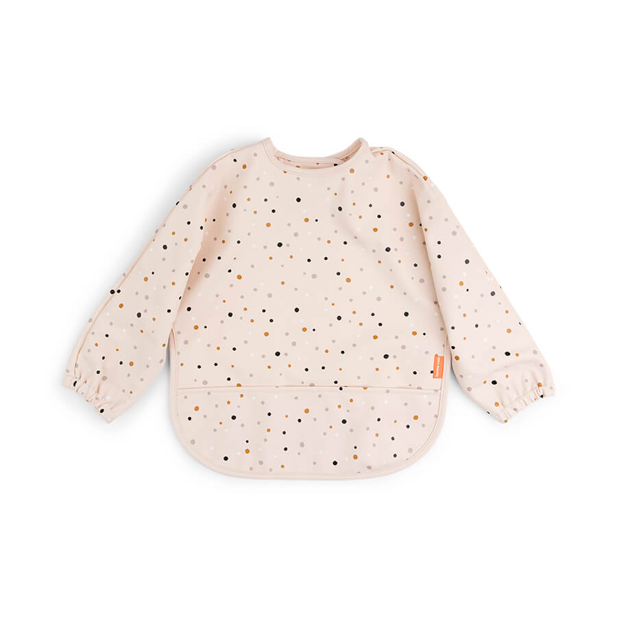Bavoir manches avec poche Happy dots ROSE Done by Deer