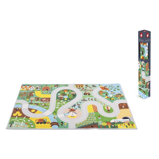 Janod Tapis Campagne Cross Roads Multicolore  Janod Tapis Campagne Cross Roads Multicolore