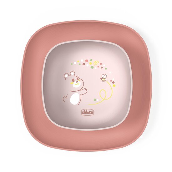 Chicco Ensemble d'assiettes Rose  Chicco Ensemble d'assiettes Rose