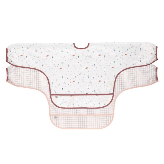 Lässig 2 bavoirs manches longues avec poche Garden Explorer Rose 