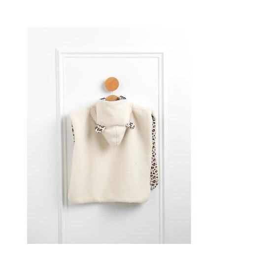 Sauthon Poncho Chaud Léopard Ecru/Noir/Caramel 