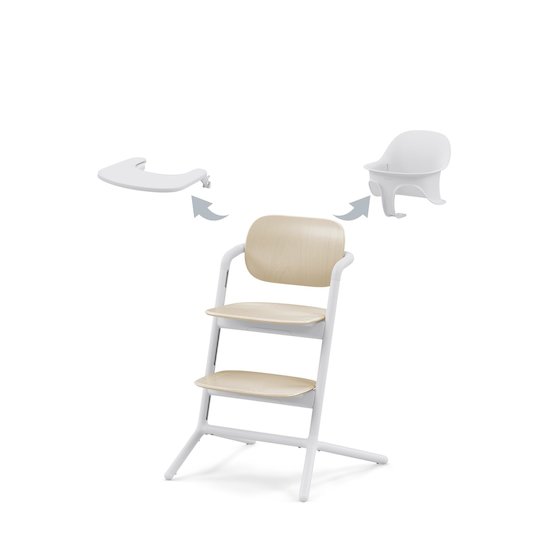 Cybex Chaise haute Lemo 3 en 1 Sand White 