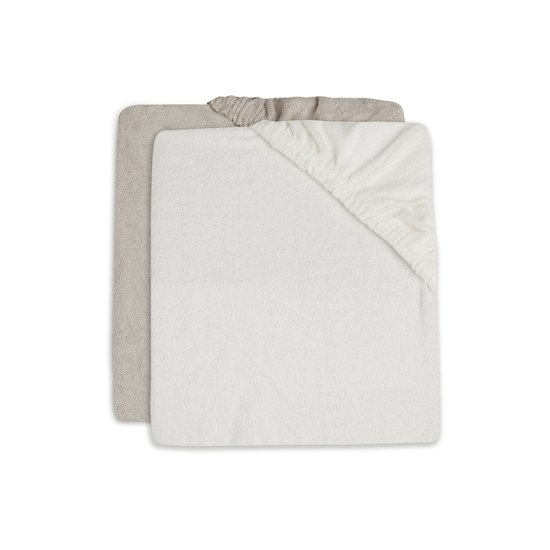 Lot de 2 draps housses Cododo Gris/Pois 46 x 85 cm de Petit à petit, Draps  housses : Aubert