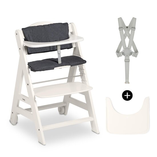 Hauck Chaise haute en bois Beta+ White 
