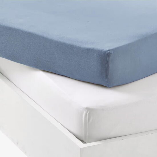 Mon P'tit Dodo Lot 1 Alèse Pu + 1 Drap Housse Blanc/Ocean  Mon P'tit Dodo Lot 1 Alèse Pu + 1 Drap Housse Blanc/Ocean