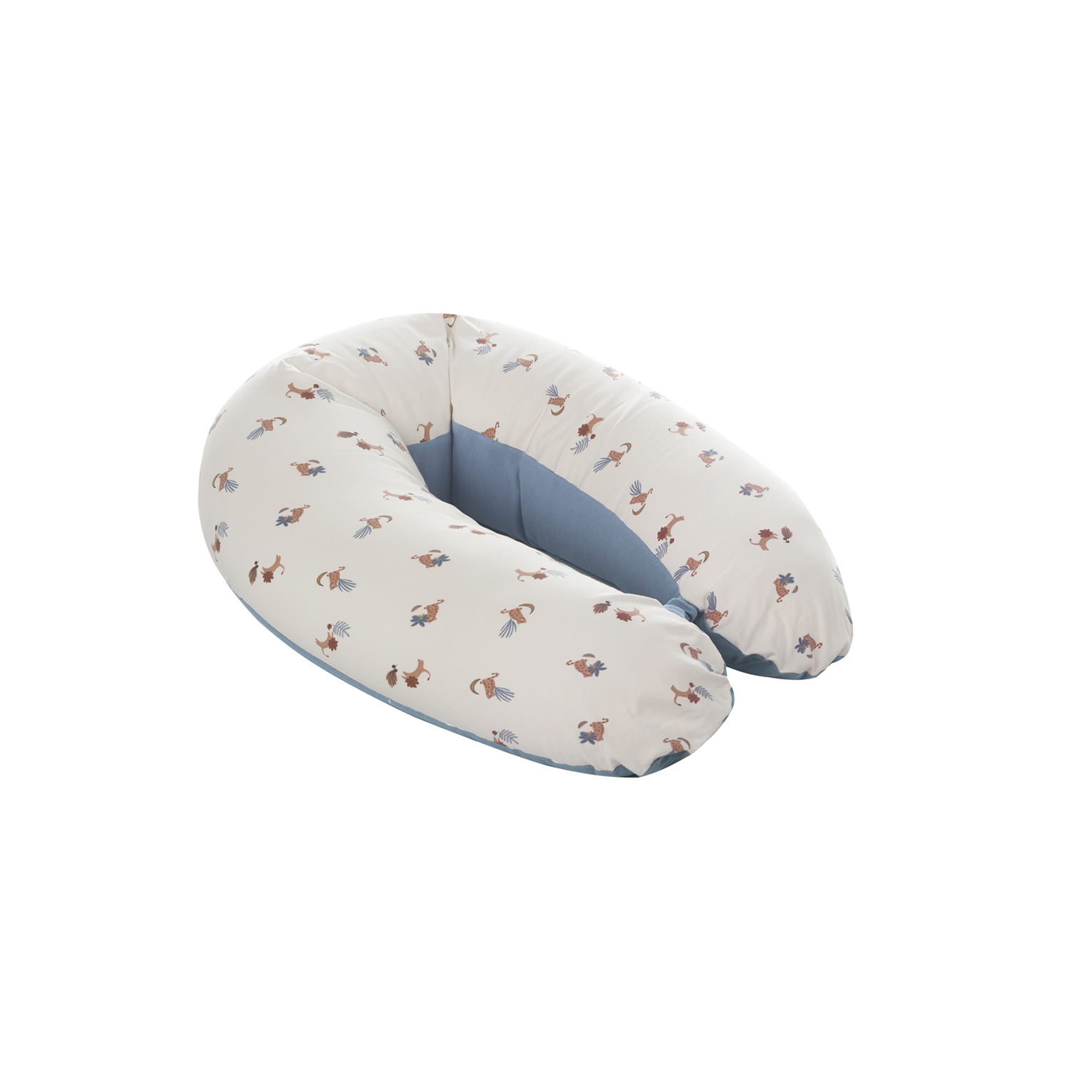 Coussin de maternité et d'allaitement avec housse BLEU Jané