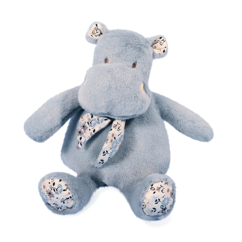 HISTOIRE D'OURS - Peluche Bandana Hippo BLEU Histoire d'Ours