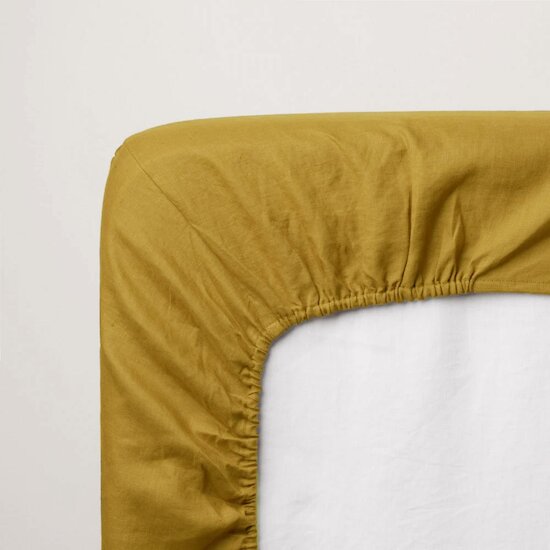 Mon P'tit Dodo Drap-Housse Jersey Moutarde  Mon P'tit Dodo Drap-Housse Jersey Moutarde