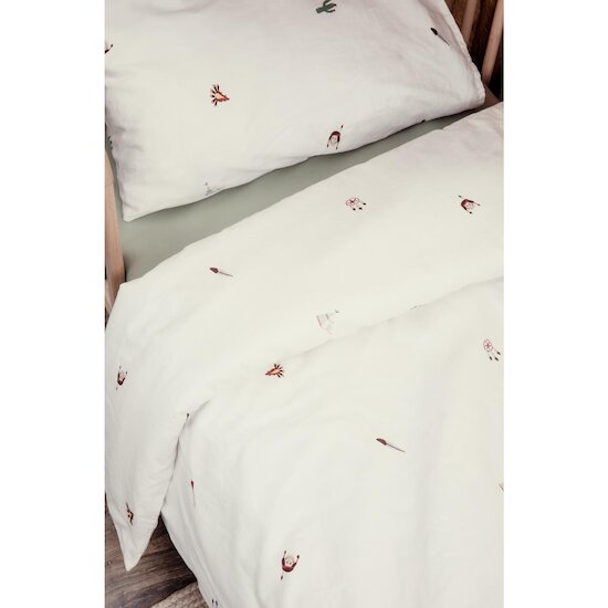 Kadolis Housse de couette Coton Bio bébé Petite Plume Multicolore  Kadolis Housse de couette Coton Bio bébé Petite Plume Multicolore