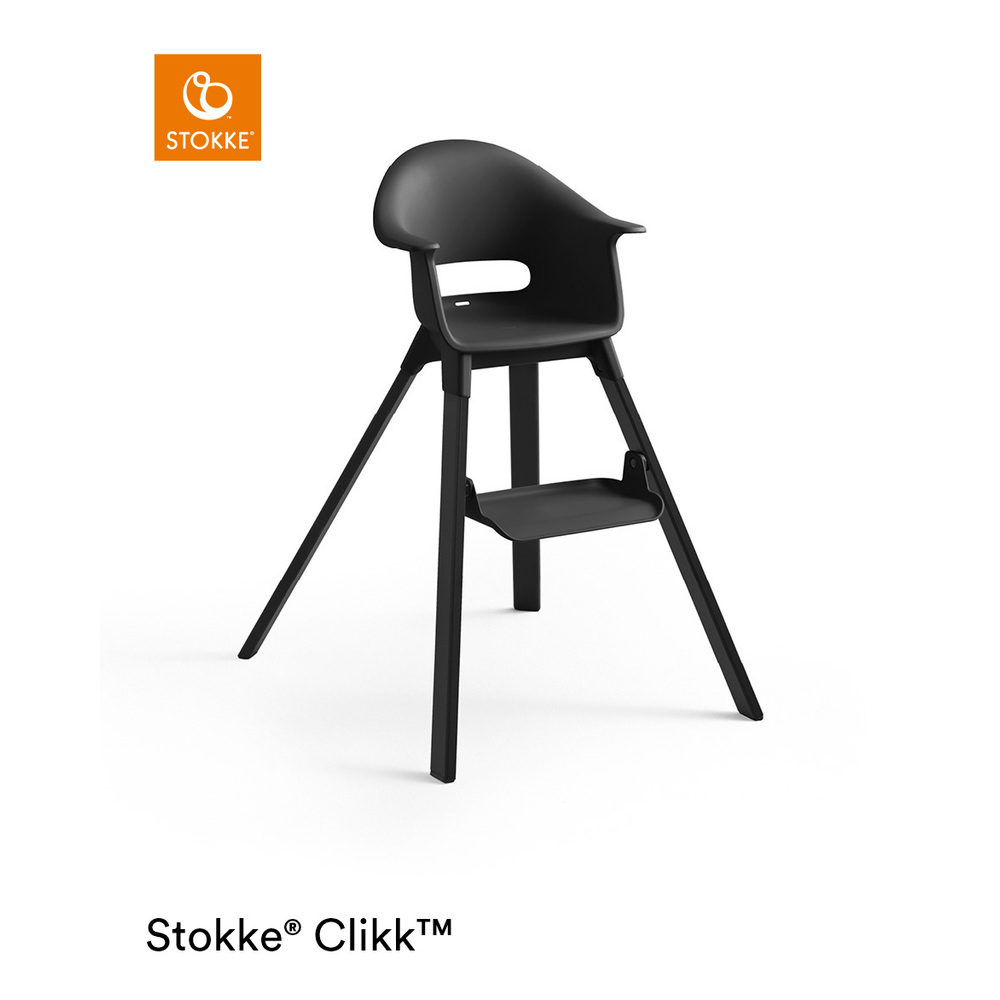 Chaise haute Clikk NOIR Stokke