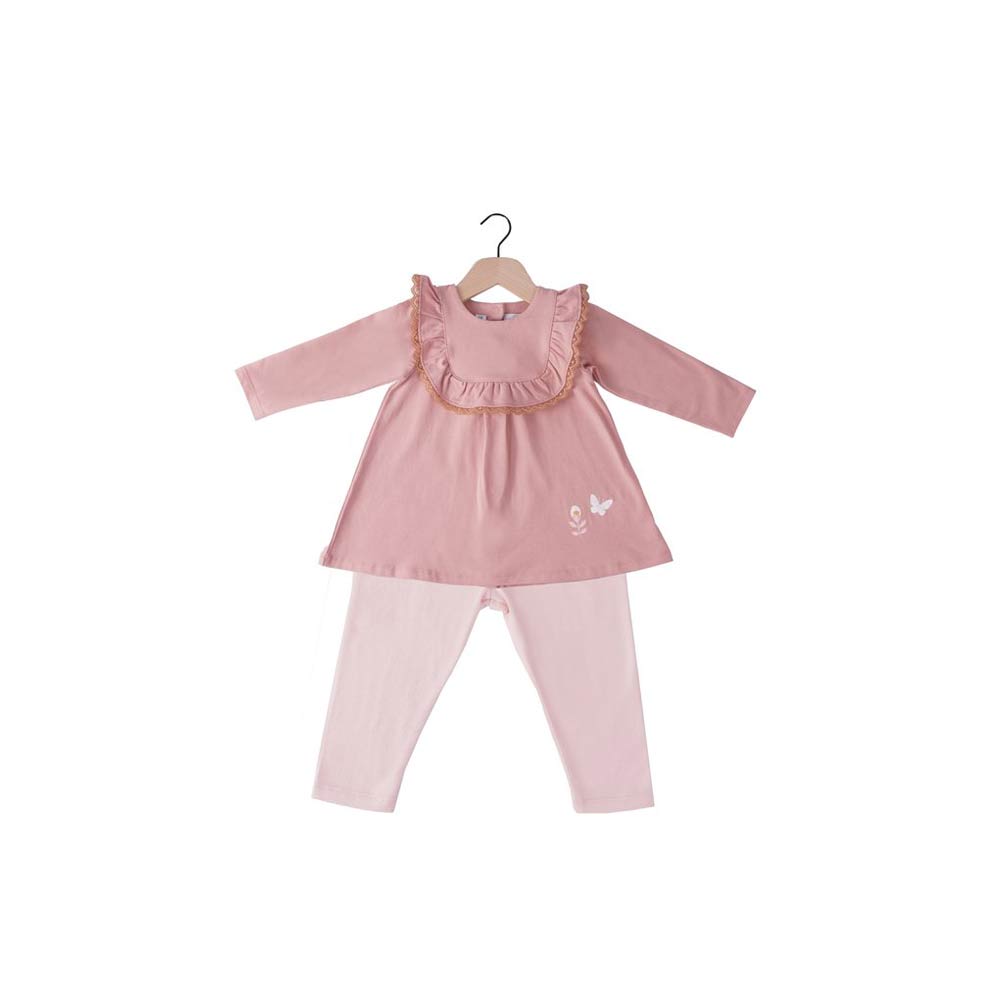 Marèse - Robe et leggings Tendre Botanique ROSE Marèse