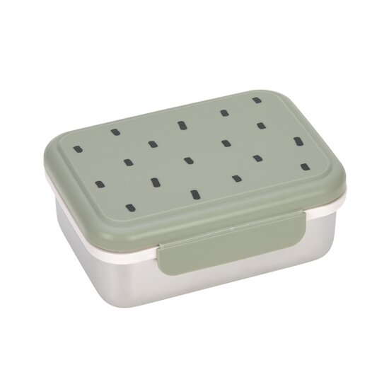 Lässig Boîte à goûter / Lunch box inox Happy Prints Olive clair 