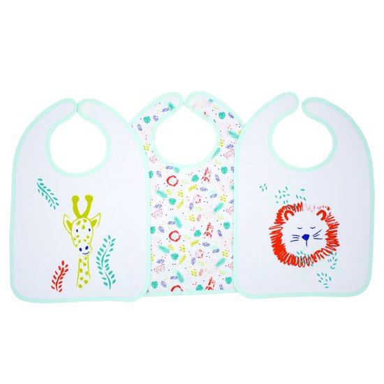 BabyCalin 3 bavoirs 1er age Multicolore 6 mois +