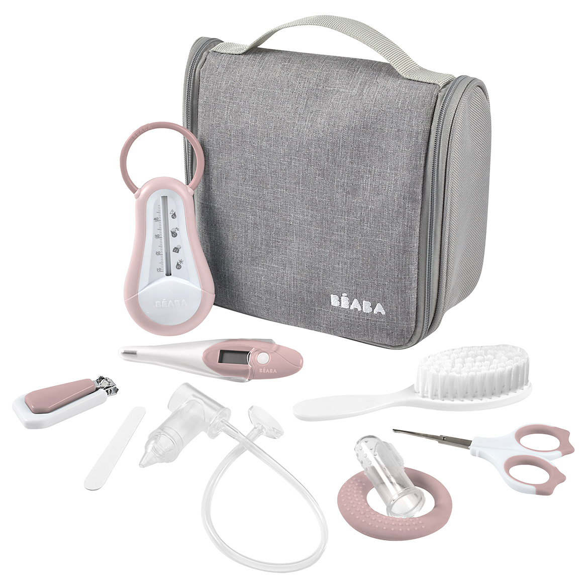 Beaba - Trousse de toilette nomade 9 accessoires ROSE Béaba