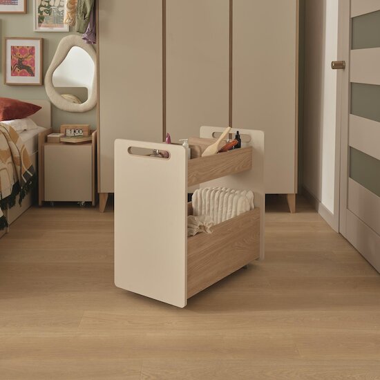 Vox Coffre mobile pour les jouets Muve Chêne/sable-beige  Vox Coffre mobile pour les jouets Muve Chêne/sable-beige