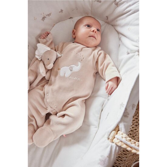 Noukie's Pyjama Dors-bien velours Bali Bali & Moka Beige  Noukie's Pyjama Dors-bien velours Bali Bali & Moka Beige