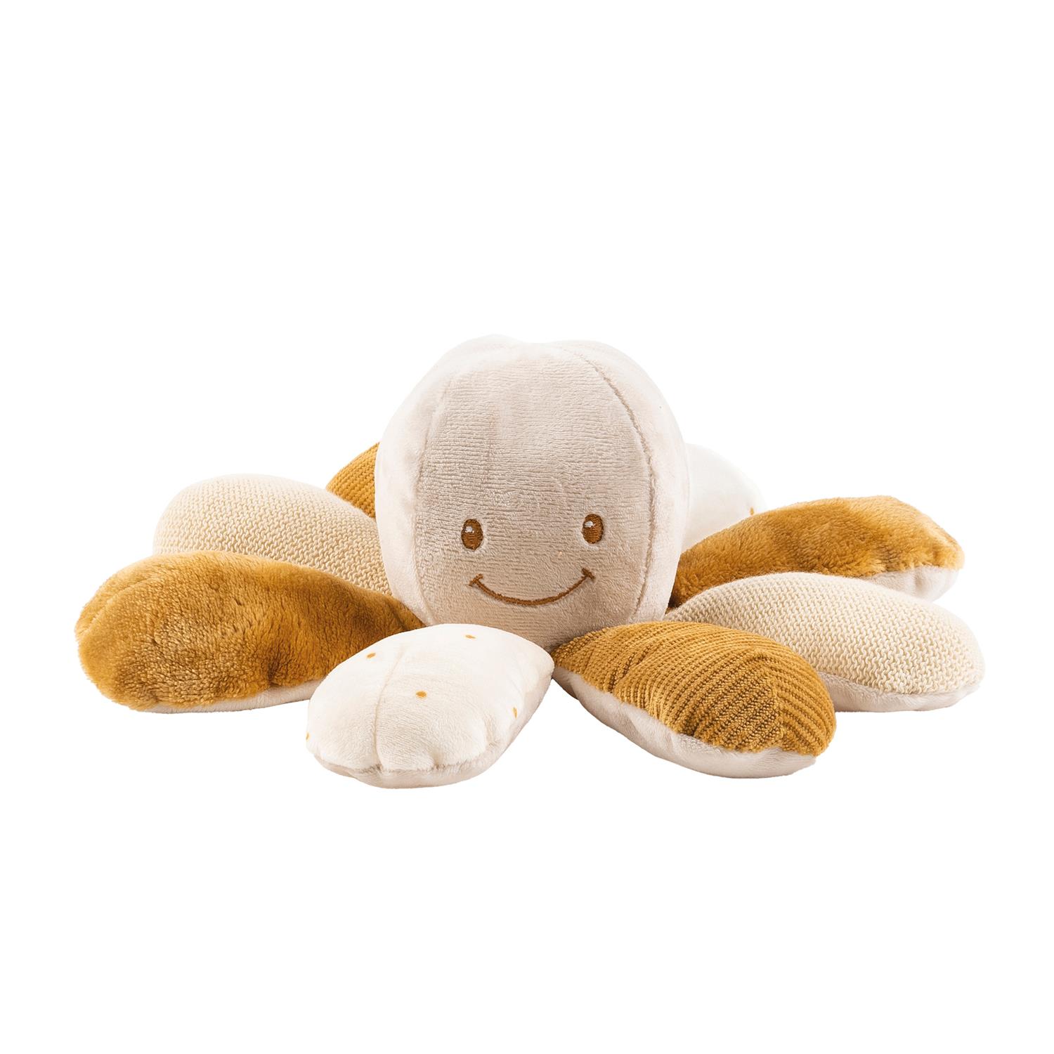 Nattou - Peluche d'activités poulpe MARRON Nattou